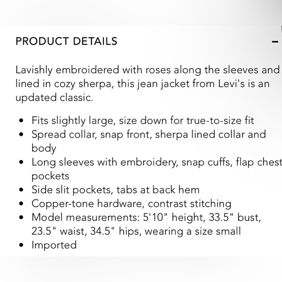 Levi’s ex-boyfriend rose embroidered Jean jacket - Picture 4 of 7